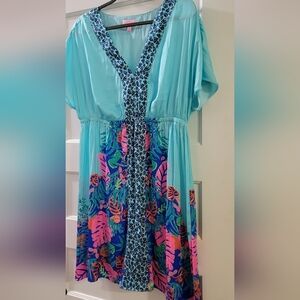 Lilly Pulitzer silky v neck dress
